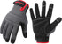 DULFINE Flex Grip Mechanic Work Gloves for Men, Black and Red Utility Safety Gloves, Touch Screen