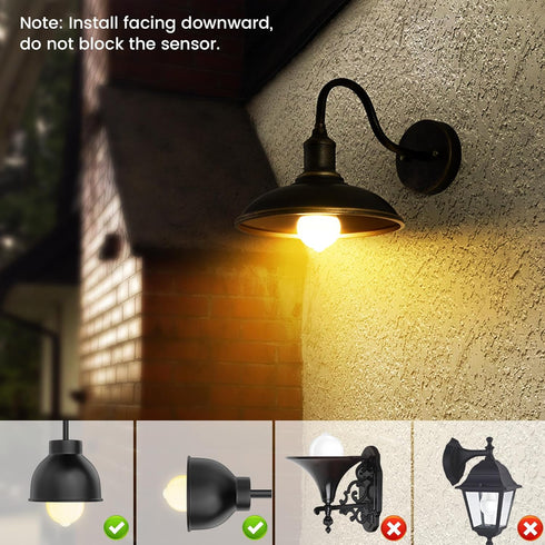 Bulbs, 13W (100Watt Bulb, 2700K 4Pack Torkase Motion Sensor Light Equivalent), Motion Activated Dusk to Dawn Security