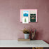 Linen Bulletin Board 10.2"x14.3", Pink Wood Frame, Beige Linen Small Pin Board for Home Kitchen Office Decor (PK-2636)
