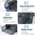 PAKASEPT Desk Organizers, Mesh Caddy with Compartments for Makeup and Office Supplies