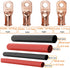 20pcs 1/0 2/0 0 00 3/8" 5/16" 3:1 SVAAR Battery Cable Ends Kit AWG AWG Copper Lugs Gauge Gauge Battery Cable Lugs