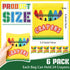 MotiMind 6 Pcs Crayon Storage Bags with Zipper for Classroom Crayon Organizer Dispenser Marker Storage Organizer