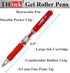 Think2 Retractable Gel Pens - 24 Red Ink Fine Point (0.5mm) Rollerball Pens with Comfort Grip