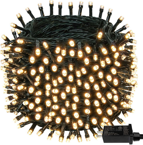 2024 Durable 95FT 240 LED Christmas String Lights, Waterproof Green Wire with Timer & 8 Modes for Holiday Decorations