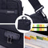 BARDOLPH Portable Nylon File Folder, 11.6in x 8.2in, Black, Lightweight, Large Capacity, 3-Digit Combination Lock