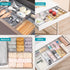 Voova 6 Pack Plastic Drawer Organizers Set - 3-Size Kitchen and Office Desk Drawer Organizer Trays, Clear