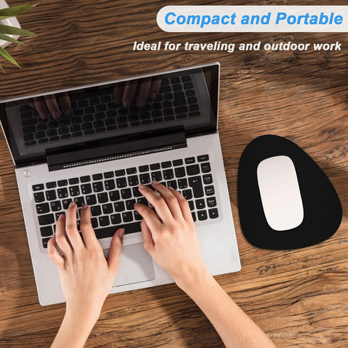 Rimilak 6 7 Inch, Small Mouse Pad x Irregular Mini Mouse Pad with Non-Slip Rubber Base, Waterproof Compact Mouse Mat
