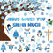 Zonon 114 Pcs Winter Bulletin Board Decorations, Christmas Tree Cutouts for Religious Classroom Decoration Snowflake