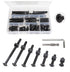 binifiMux Baby Bed Crib Screws Hardware Replacement Kit, 100pcs M6x15mm/25mm/35mm/45mm/55mm/65mm/75mm Black Hex Drive