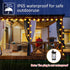 40ft 40LED StarryEver Outdoor String Lights Plug in, Connectable WarmWhite & Multicolor Nylon Lantern String Lights