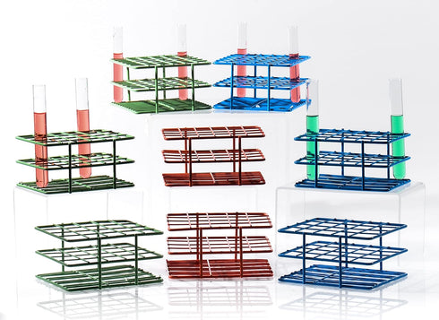 SP Bel-Art Poxygrid “Half-Size” Test Tube Rack for 13-16mm Tubes, 24 Places, Blue (F18788-1601)