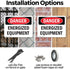 (2 Pack) Energized Equipment OSHA Danger Sign - 10 Inch X 7 Inch Rust-Free Aluminum Metal Signs