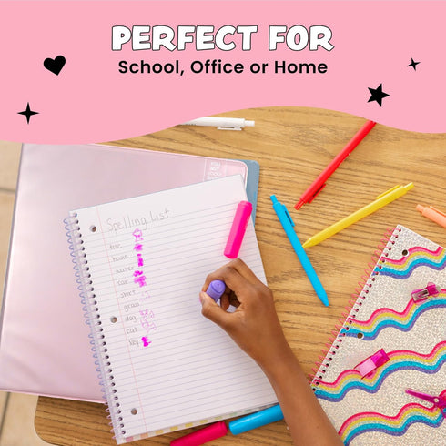 Yoobi 1 Inch Marble Binder & 8-Tab Divider Set - 4-Pack 3-Ring Binder with Pockets, Perfect for School or Office