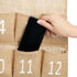 Juvale 30-Row Burlap Cell Phone Holder - Farmhouse Designed White Numbered Hanging Pocket Organizer