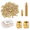 120pcs 3D Printing Knurled Brass Nuts - M4x6x6mm Threaded Inserts for M4 & 1 Welding Adapter Heat Embedment Nut