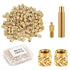 120pcs 3D Printing Knurled Brass Nuts - M4x6x6mm Threaded Inserts for M4 & 1 Welding Adapter Heat Embedment Nut