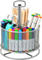 Marbrasse Mesh Desk Organizer, 360-Degree Rotating Multi-Functional Pen Holder, 4 Compartments