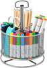 Marbrasse Mesh Desk Organizer, 360-Degree Rotating Multi-Functional Pen Holder, 4 Compartments