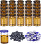 PATIKIL 100pcs 5ml Glass Vials, Small Empty Sample Bottles with Caps, Rubber Stopper, Clear for Lab Injection