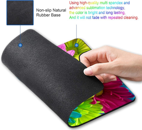Kids Mouse Pad - Comic Space Design with Planets and Spaceships, Personalized Mouse Mat for Office