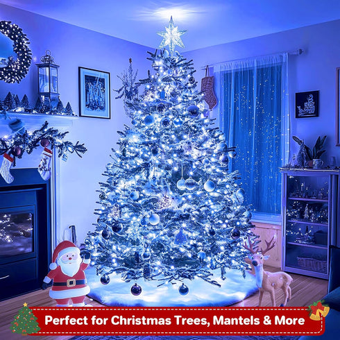 264Ft 800 8 Extra Long LED Christmas Lights with Timer, Green Wire Fairy Starry String Lights Plug in, Modes