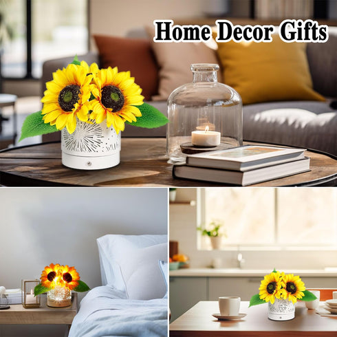 Sunflower Lamp Gifts for Women, Night Light Flower Lamp Decor for Bedroom Office Weeding Bar, Valentine's Mothers Day