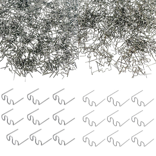 1400 Plastic Welder Staples, 0.6 0.8mm Wave Hot Staples for Plastic Welding Supplies to Repair Car Bumpers, Cracks