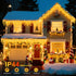66ft 640 8 120 XURISEN Christmas Lights Decorations Outdoor, LED Modes Curtain Fairy Lights with Drops,Plug