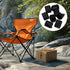 8pcs Toddmomy Black Folding Chair V-tip Stabilizer Caps, Folding Chair Leg End Cap, Non-marring Round Top of Leg