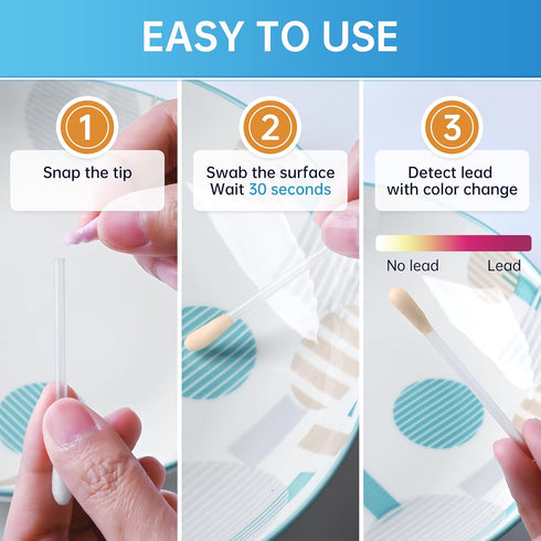 All-in-1 30 30 AAwipes Lead Test Kit Swabs Results in Seconds at Home Lead Testing Kit for Paint Convenient Use No