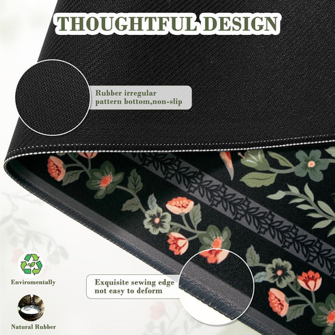 iCasso Desk Mat for Keyboard and Mouse, Large Mouse Pad, Desk Pad Mat, Anti-Slip Big Mousepad with Stitched Edges