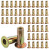 AOKLIT 50 Pack Multi-Grip Rivet Nut Kit, 5/16-18 Rivet Nut Steel Pre-Bulbed Shank,
