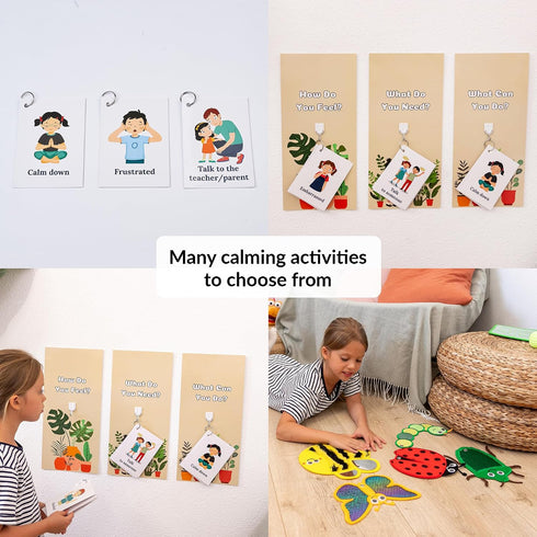 ODOXIA Calm Down Corner | Classroom and Special Education | Plants Themed Sensory Calming Corner Kit with Sensory Mats
