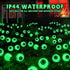2 Pack 12 2 Brizled Solar Halloween Lights, Total LED Green Halloween Eyeball Lights, Modes Outdoor Green Eyeball