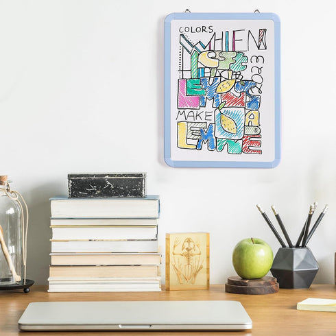 Mr. Pen Dry Erase Board, 12.5" x 9.5", with 8 Dry Erase Markers and 2 Board Magnets, Small White Board