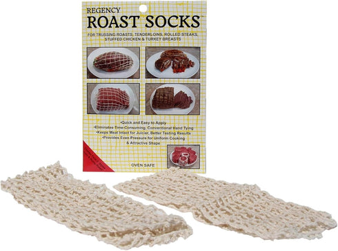 Regency Wraps Roast Sock - Elasticized Twine Tube for Forming Meat, Pack of 2, Perfect for Holidays