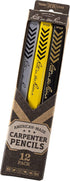 Rite in the Rain All-Weather Carpenter Pencils, Tough Medium HB Lead, 12 Pack