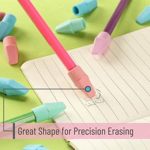 Mr. Pen Pencil Erasers Toppers, 120 Pack, Pastel Colors, Pencil Top Erasers for School Supplies