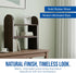Maplefield Desk Hutch Expandable Shelf Organizer, Walnut Finish, Engineered Wood Desktop Storage Rack for Office, Dorm
