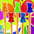 Raymond Geddes Gummy Bear Scented Pencil Toppers, Pack of 24, Fun Colorful School Supplies for Kids