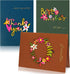 Wanateber 3 Pack Greeting Cards, Thank You Cards with Envelopes, 5.1x3.7 Inch Retro