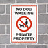 SmartSign "No Dog Walking - Private Property" Sign | 10" x 14" Plastic
