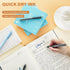 ParKoo Gel Pens Set, 12 Pcs, 0.5mm Fine Point, 6 Black/6 Blue Ink, Quick Dry, Click Silent Pens for Notetaking