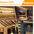 6Pack 3.3FT/1M V1SW 1M Muzata V Shape LED Channel Silver Aluminum LED Strip Diffuser Channel with Milky White Cover
