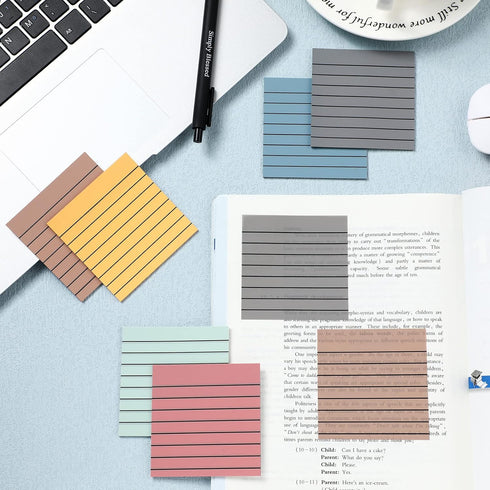 Yinder Transparent Sticky Notes, 24 Pack, 720 Sheets, Translucent Clear Lined Sticky Notes for Bible Tabs