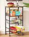 OKZEST 4 Tier Rolling Cart with Drawer Baskets, Metal Utility Storage Cart