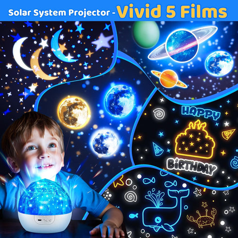 105 Lighting+5 Dimmable 360 Night Light for Kids Projector, Films Kids Night Light Projector, Baby Night Light