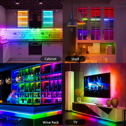 3 Dimmable Counter Counter, Benreom Pcs RGB Under Cabinet Lights Kit, Smart App and Remote Control Under Cabinet