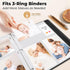 Dunwell Photo Sleeves for 3-Ring Binder, 4x6 Mixed Format, 25 Pack for 150 Pictures, Acid-Free Poly