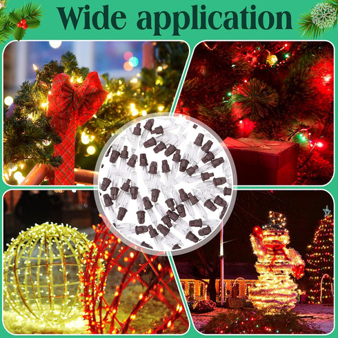 80 Count Bulbs Bulbs White,2.5Vx0.17A) Mudder Christmas Replacement Mini Light with Base Christmas Tree Incandescent